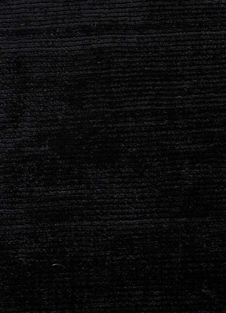 basis grey and black viscose hand loom Rug - CloseUp