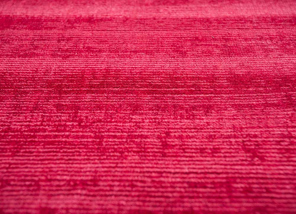 basis pink and purple viscose hand loom Rug - CloseUp