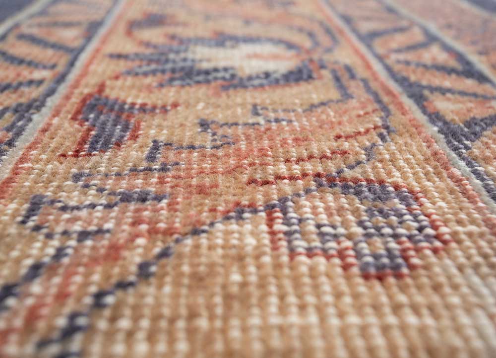 revolution multi wool hand knotted Rug - CloseUp