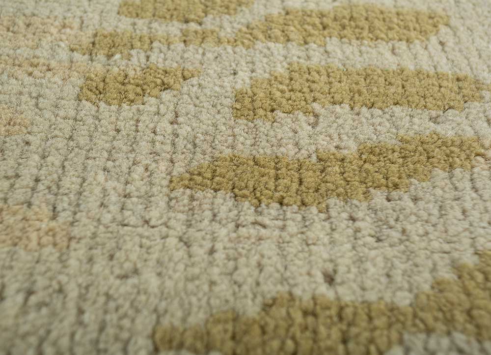 geode beige and brown wool hand knotted Rug - CloseUp