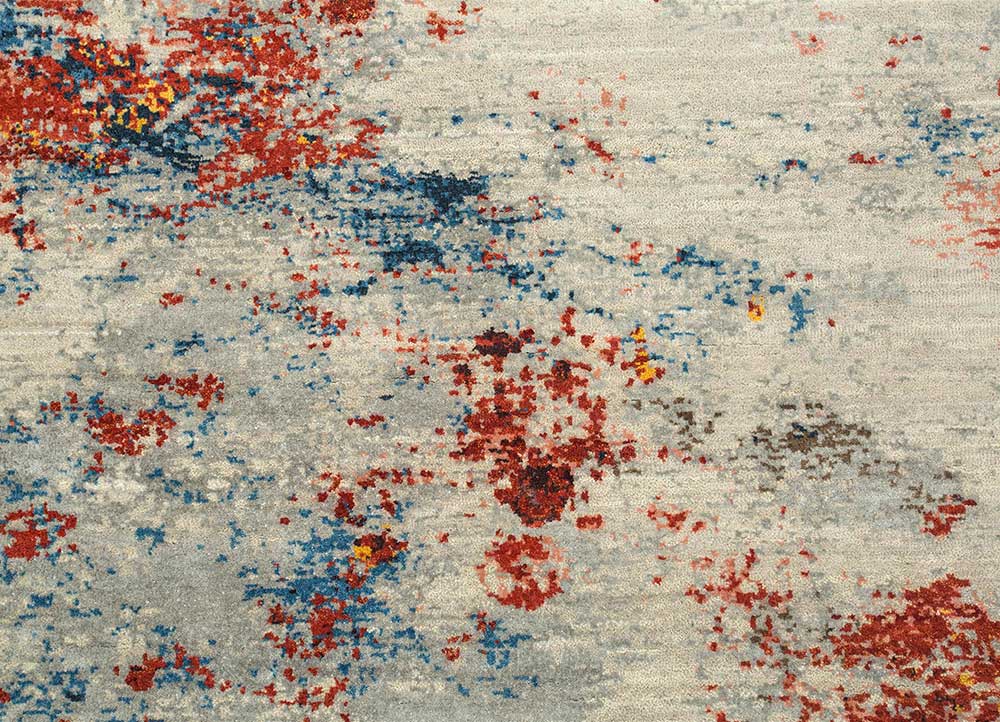 unstring by kavi  wool and bamboo silk hand knotted Rug - CloseUp