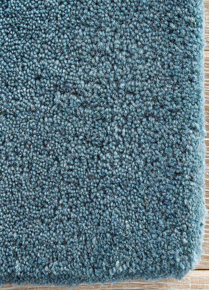 confetti blue wool and viscose hand tufted Rug - CloseUp