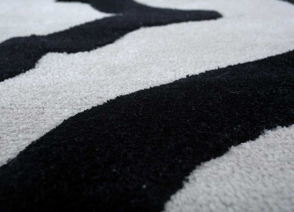 contour ivory wool and viscose hand tufted Rug - CloseUp