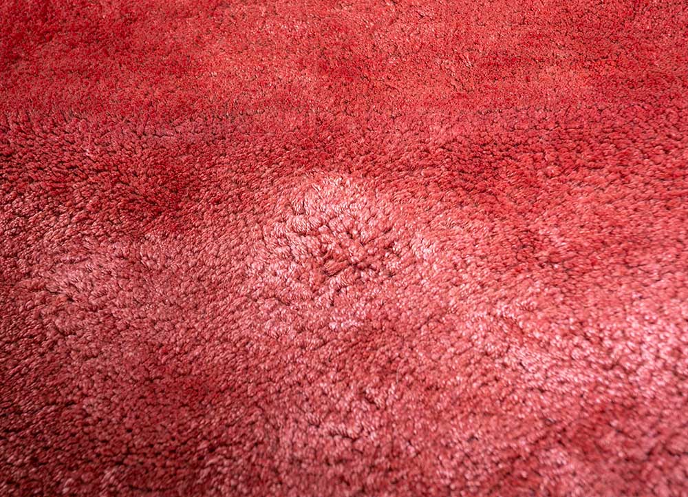 caliedo red and orange wool and viscose hand tufted Rug - CloseUp