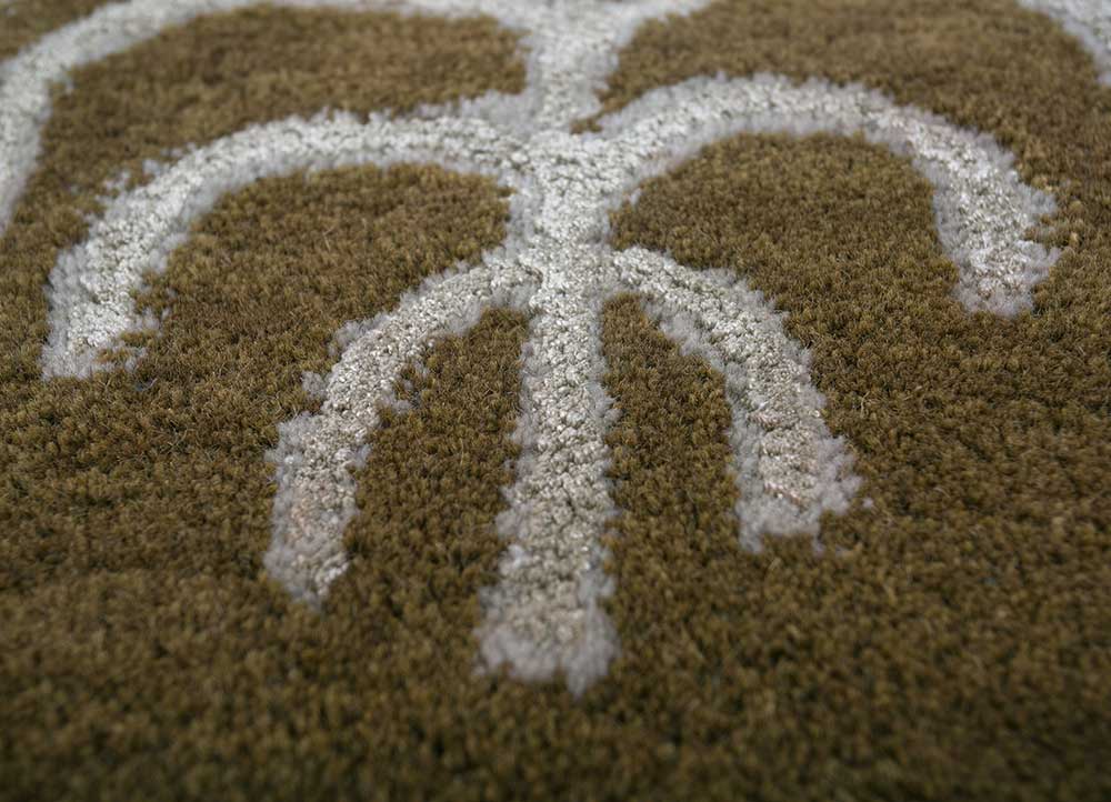 kasbah beige and brown wool and viscose hand tufted Rug - CloseUp