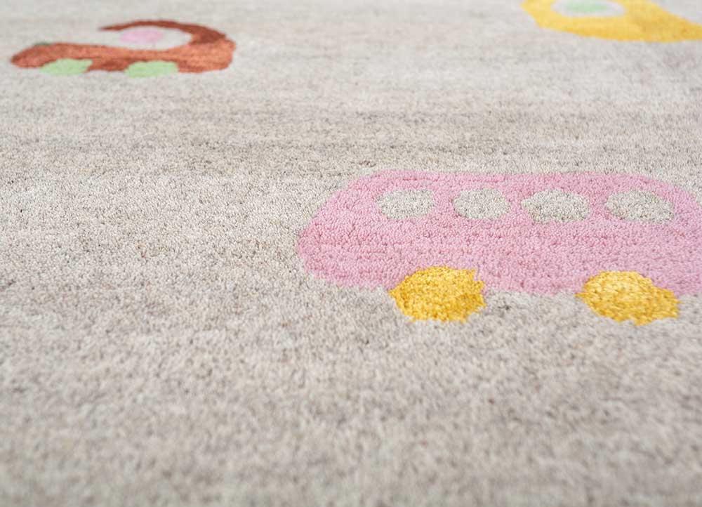 confetti ivory wool and viscose hand tufted Rug - CloseUp