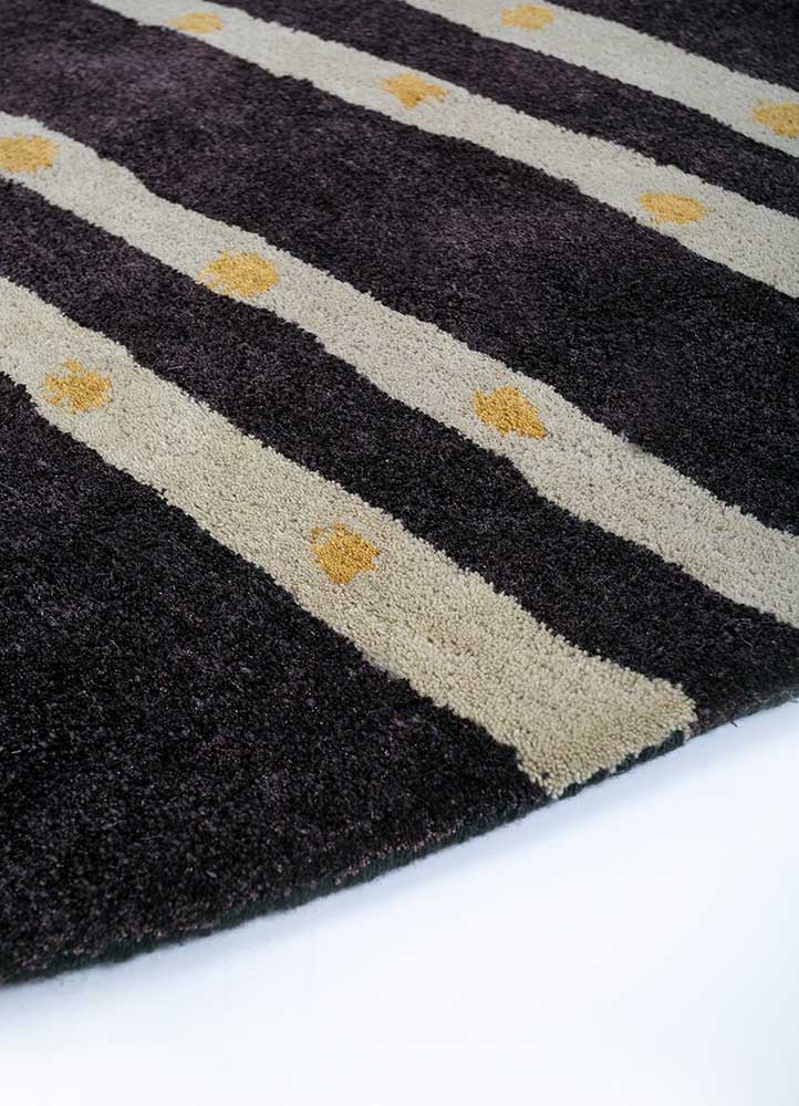 confetti grey and black wool and viscose hand tufted Rug - Corner