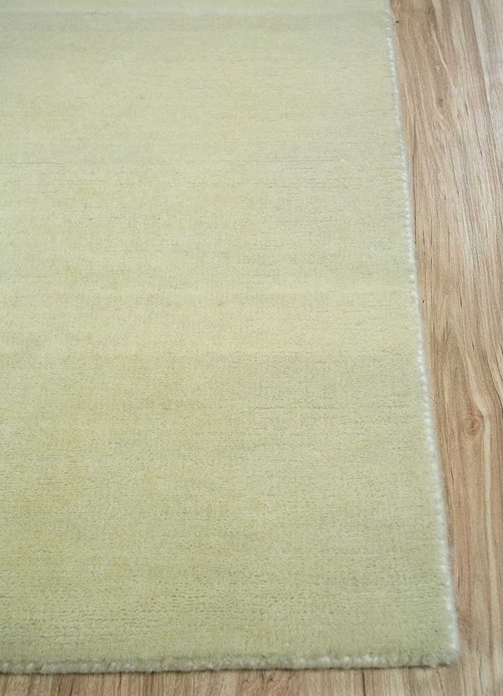 sthir gold wool hand knotted Rug - Corner