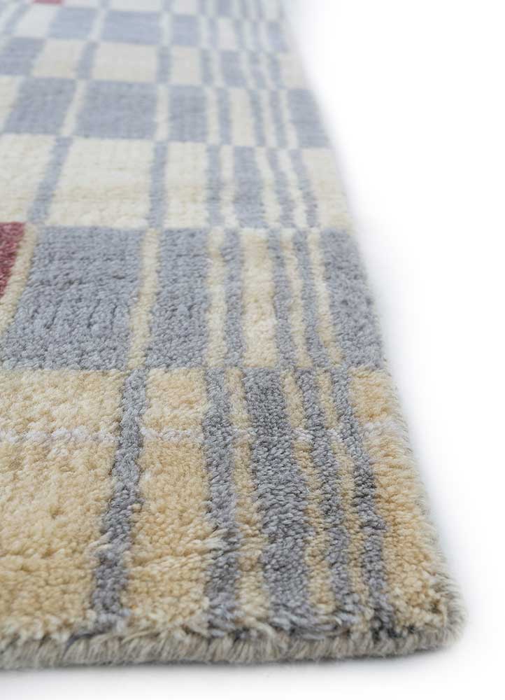geode multi wool and viscose hand knotted Rug - Corner