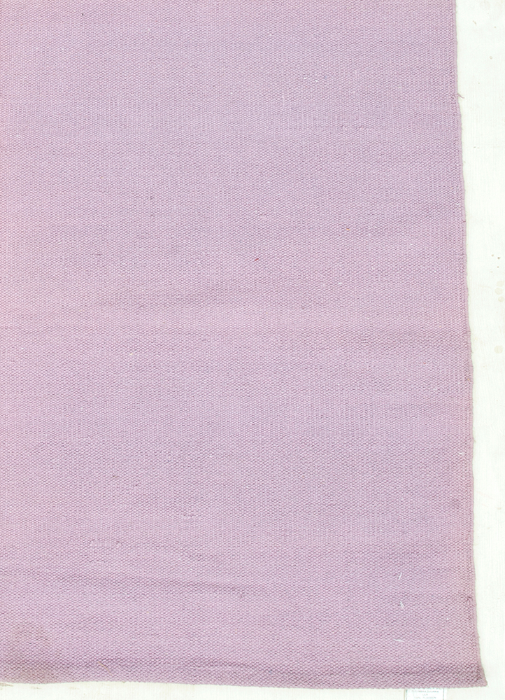 abrash pink and purple cotton flat weaves Rug - Corner