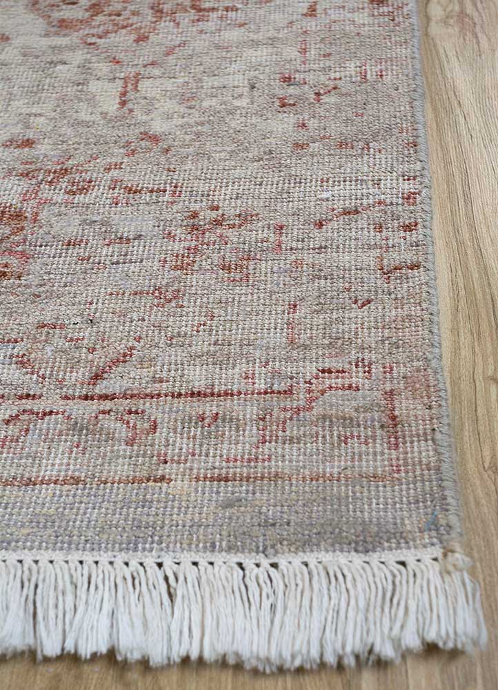 someplace in time  wool hand knotted Rug - Corner