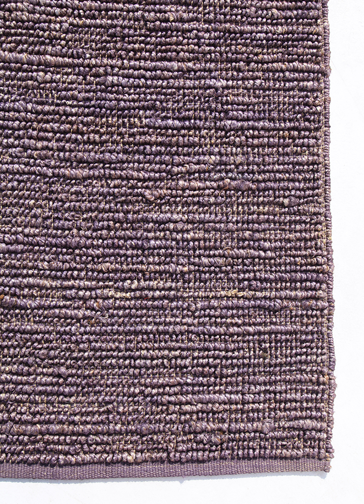 abrash pink and purple jute and hemp flat weaves Rug - Corner