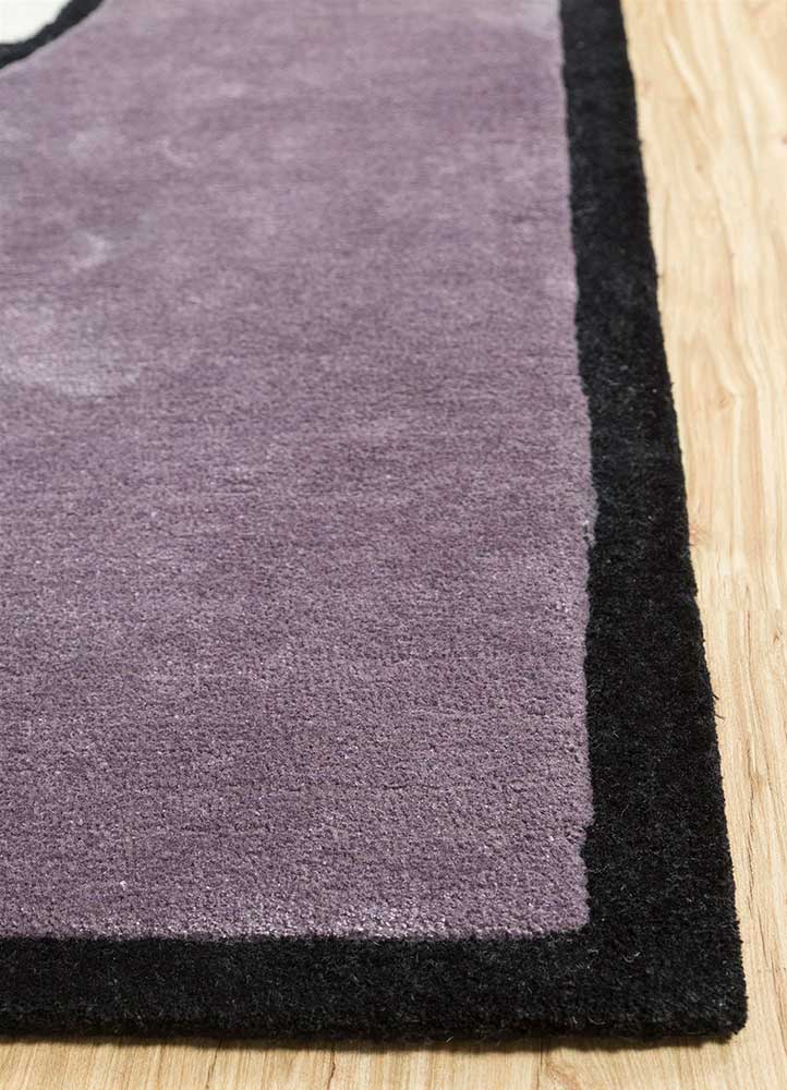concoction pink and purple wool and viscose hand tufted Rug - Corner