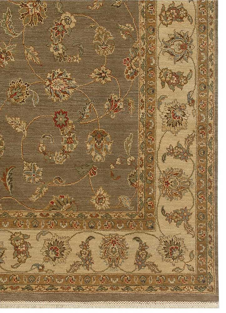 gulnar red and orange wool hand knotted Rug - Corner