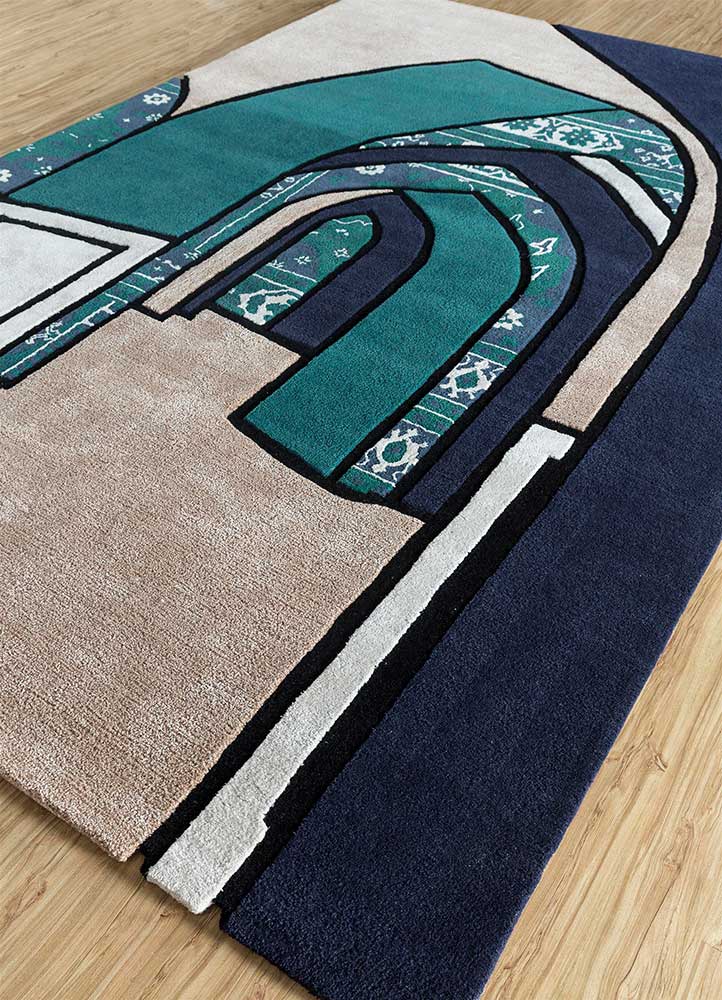 concoction green wool and viscose hand tufted Rug - FloorShot
