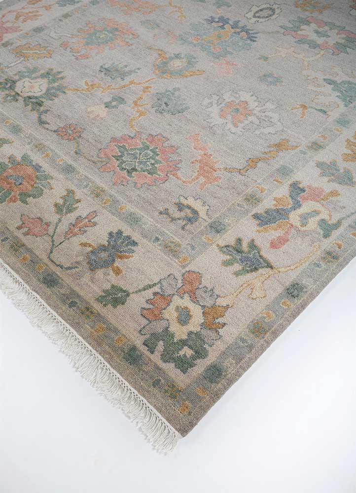 cyanna ivory wool hand knotted Rug - FloorShot