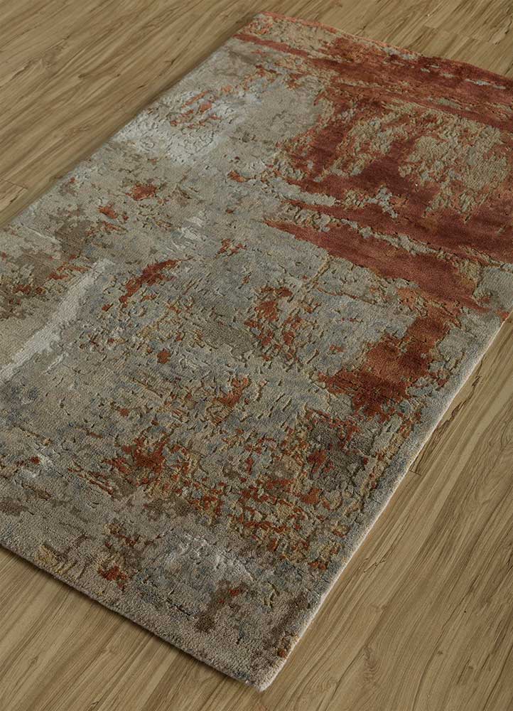 entropy  wool and silk hand knotted Rug - FloorShot