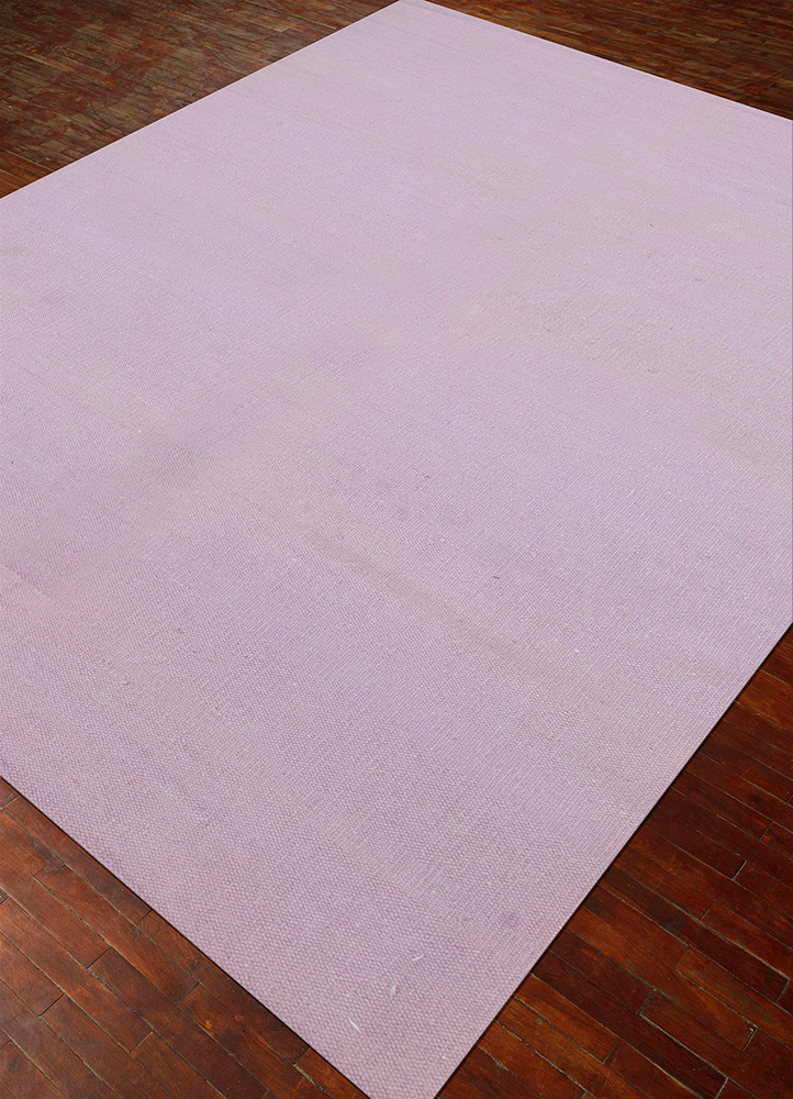 abrash pink and purple cotton flat weaves Rug - FloorShot