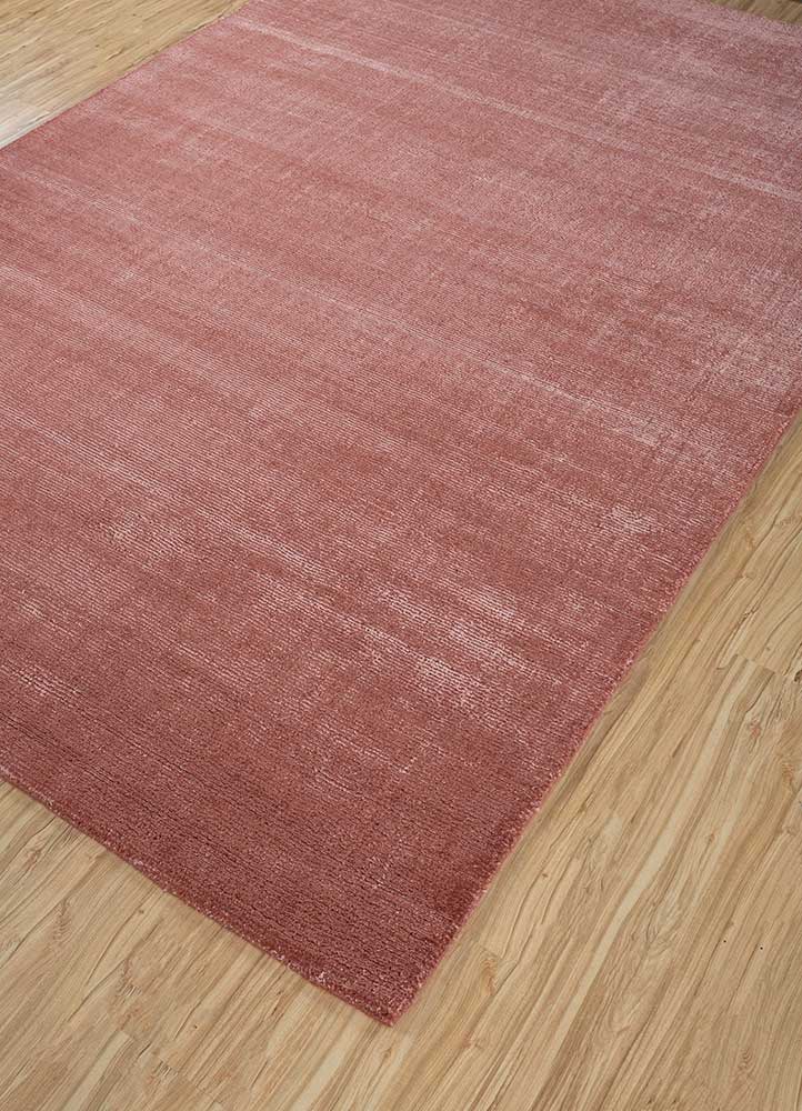 basis red and orange wool and viscose hand loom Rug - FloorShot