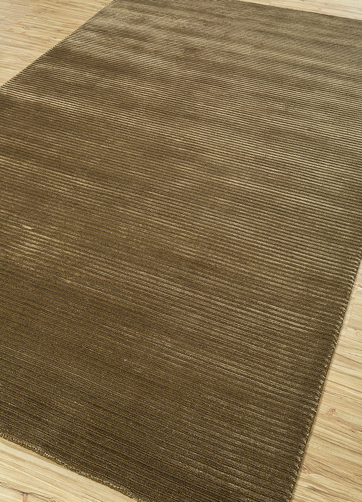 basis gold wool and viscose hand loom Rug - FloorShot
