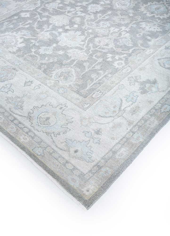 cyanna grey and black wool hand knotted Rug - FloorShot