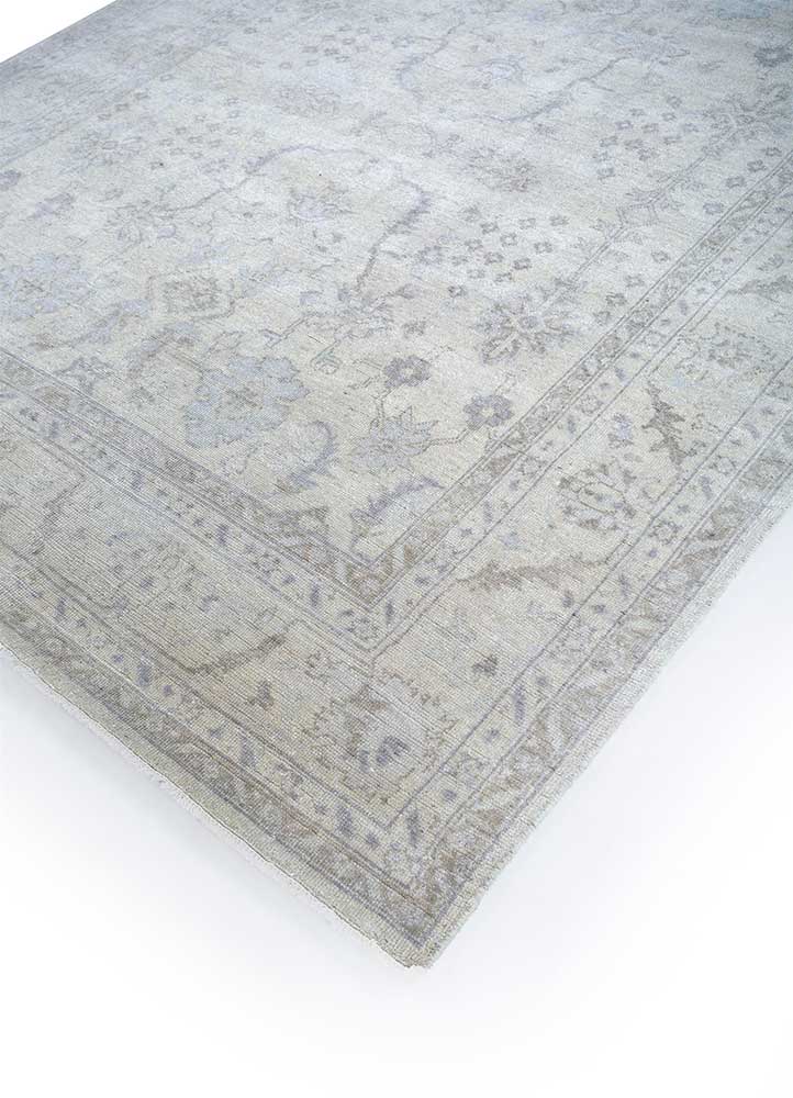 cyanna ivory wool hand knotted Rug - FloorShot