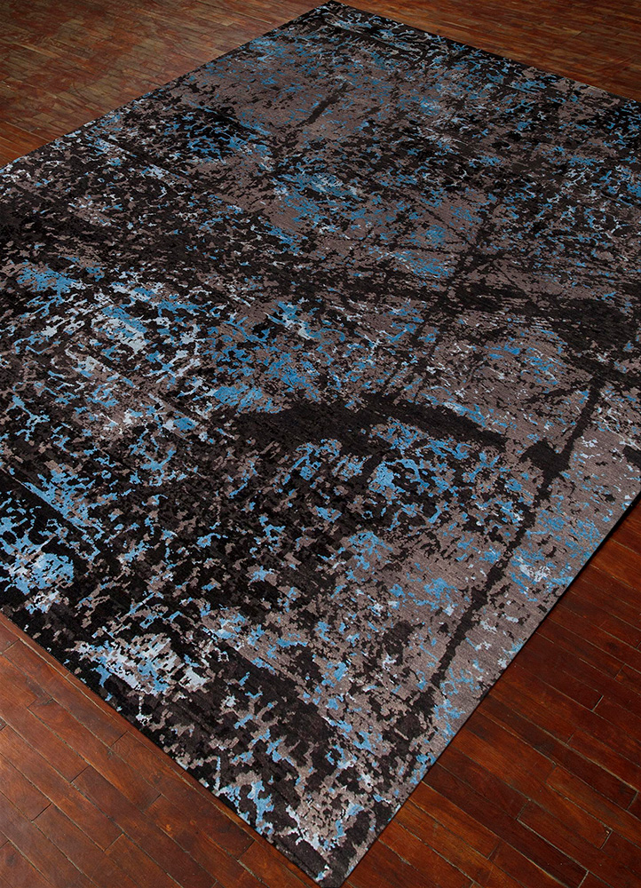 entropy  wool and silk hand knotted Rug - FloorShot