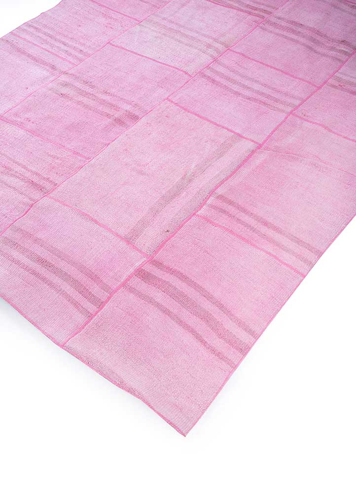 provenance pink and purple wool patchwork Rug - FloorShot