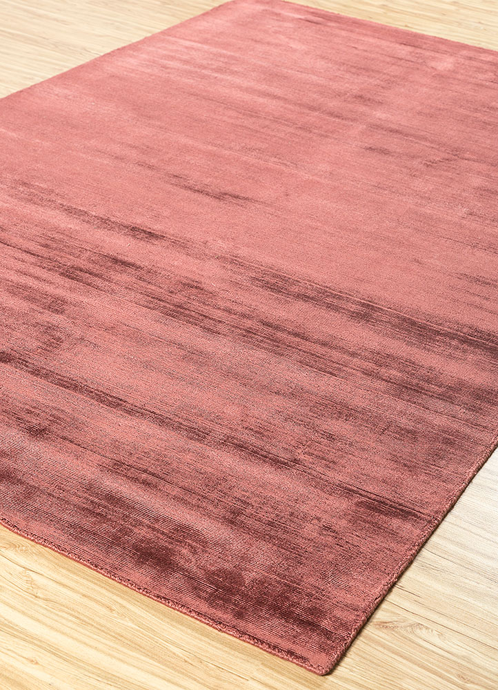 basis red and orange viscose hand loom Rug - FloorShot