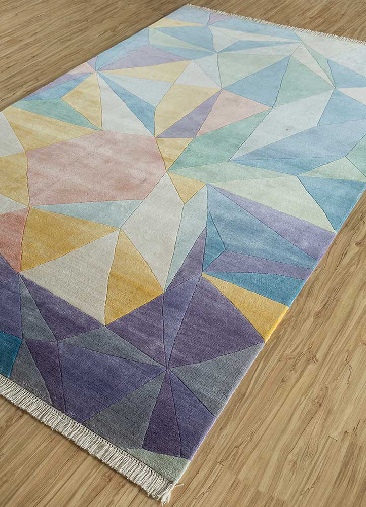 geode blue others hand knotted Rug - FloorShot