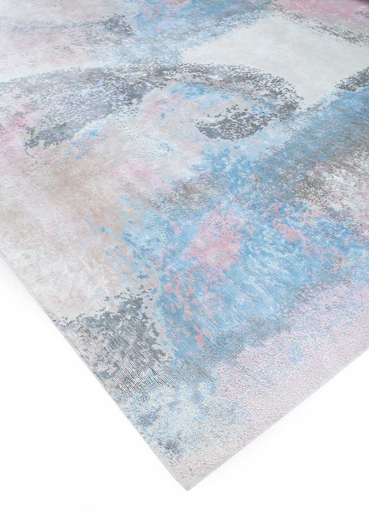 entropy ivory wool and viscose hand knotted Rug - FloorShot