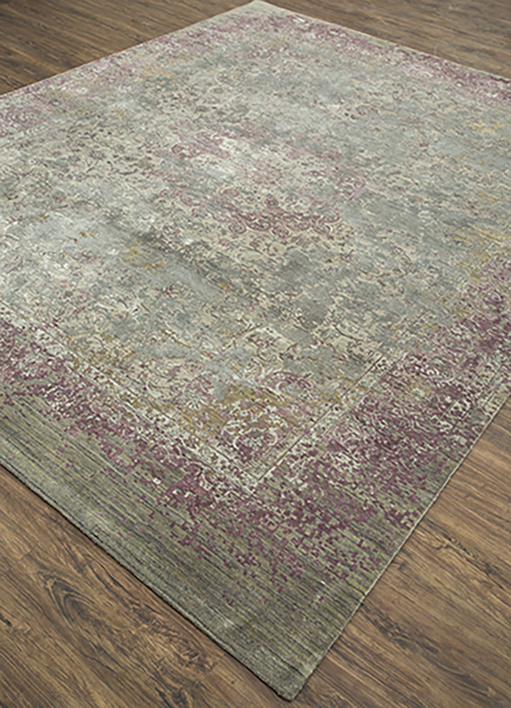 far east  wool and silk hand knotted Rug - FloorShot