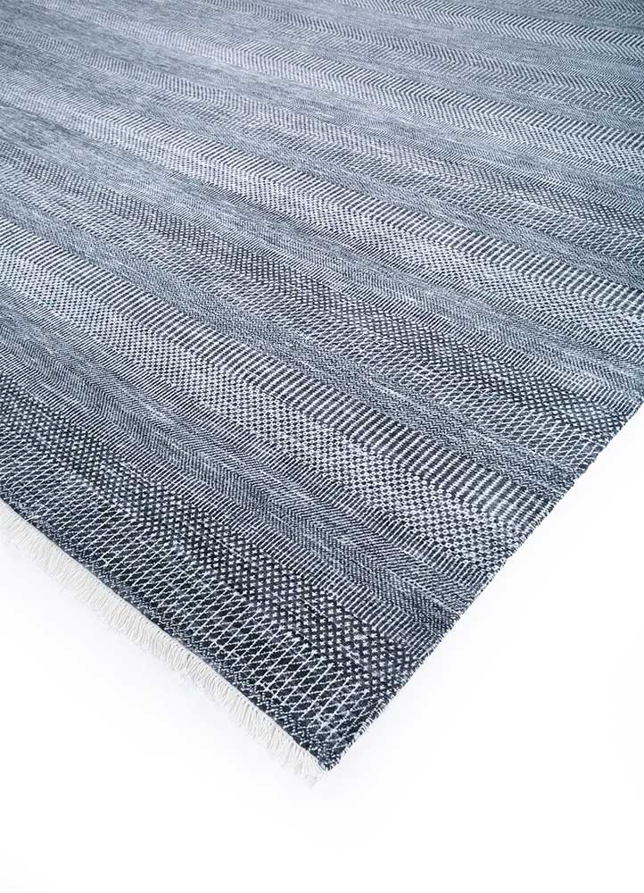 kairos grey and black wool hand knotted Rug - FloorShot