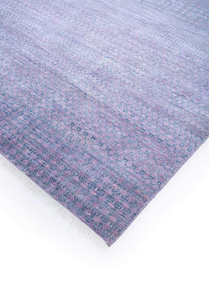 kairos pink and purple wool hand knotted Rug - FloorShot
