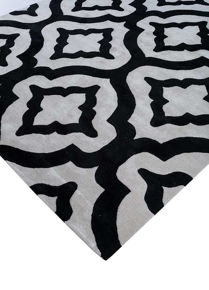 contour ivory wool and viscose hand tufted Rug - FloorShot