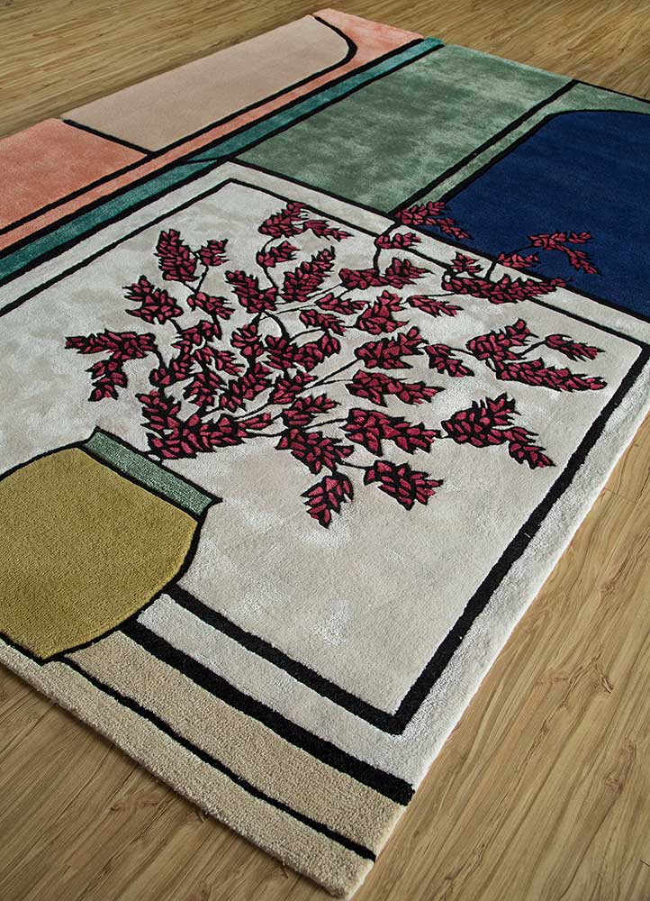concoction ivory wool and viscose hand tufted Rug - FloorShot