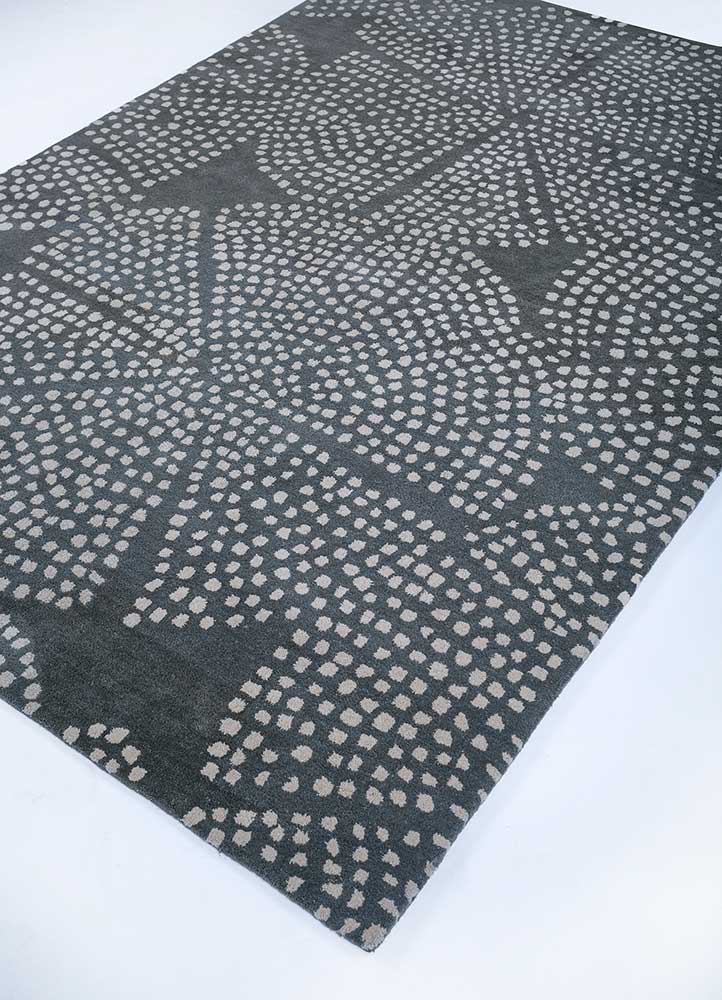 riviera grey and black wool hand tufted Rug - FloorShot
