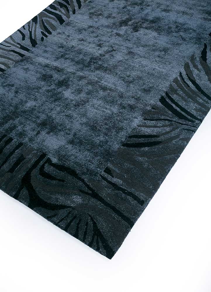 riviera grey and black wool and viscose hand tufted Rug - FloorShot