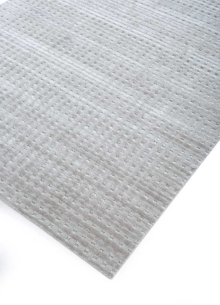 tesoro grey and black wool hand loom Rug - FloorShot