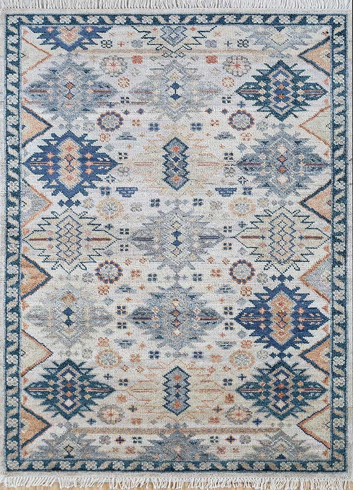 laica ivory wool hand knotted Rug - HeadShot