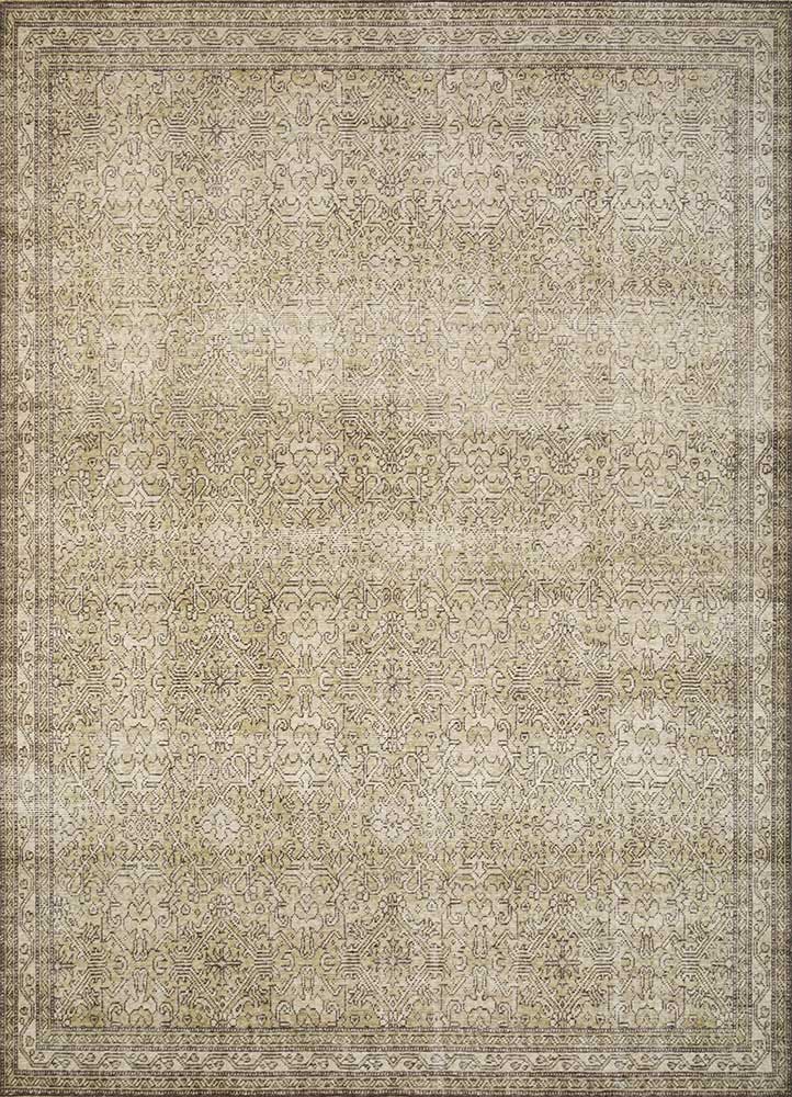 revolution green wool hand knotted Rug - HeadShot