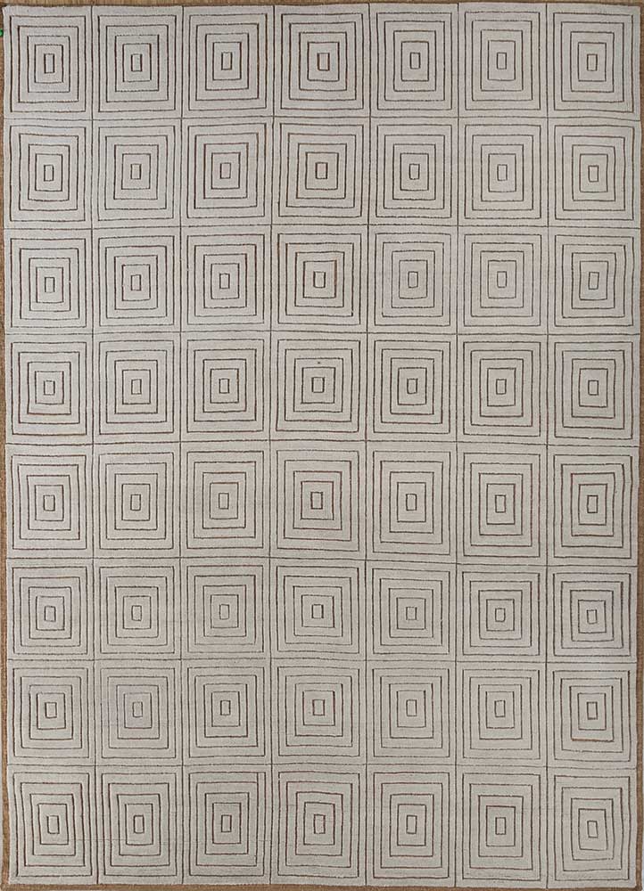 geode ivory wool hand knotted Rug - HeadShot