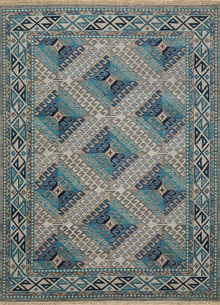 village by artemis ivory wool hand knotted Rug - HeadShot