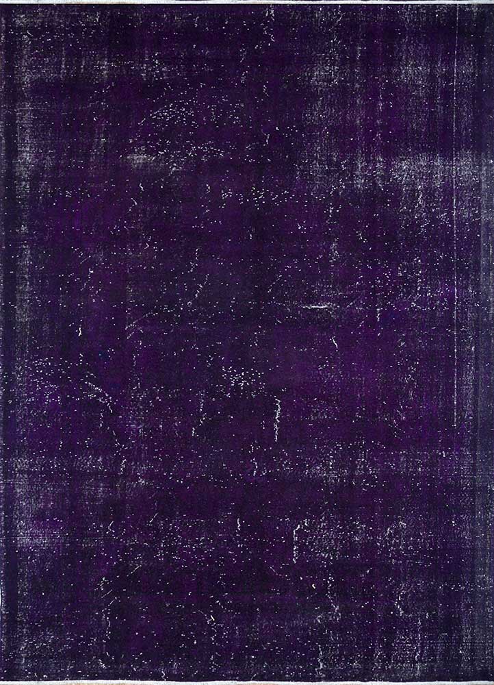 lacuna pink and purple wool hand knotted Rug - HeadShot