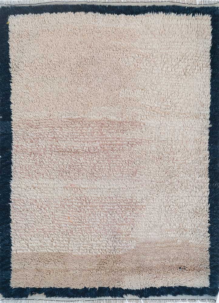 erbe beige and brown wool hand knotted Rug - HeadShot