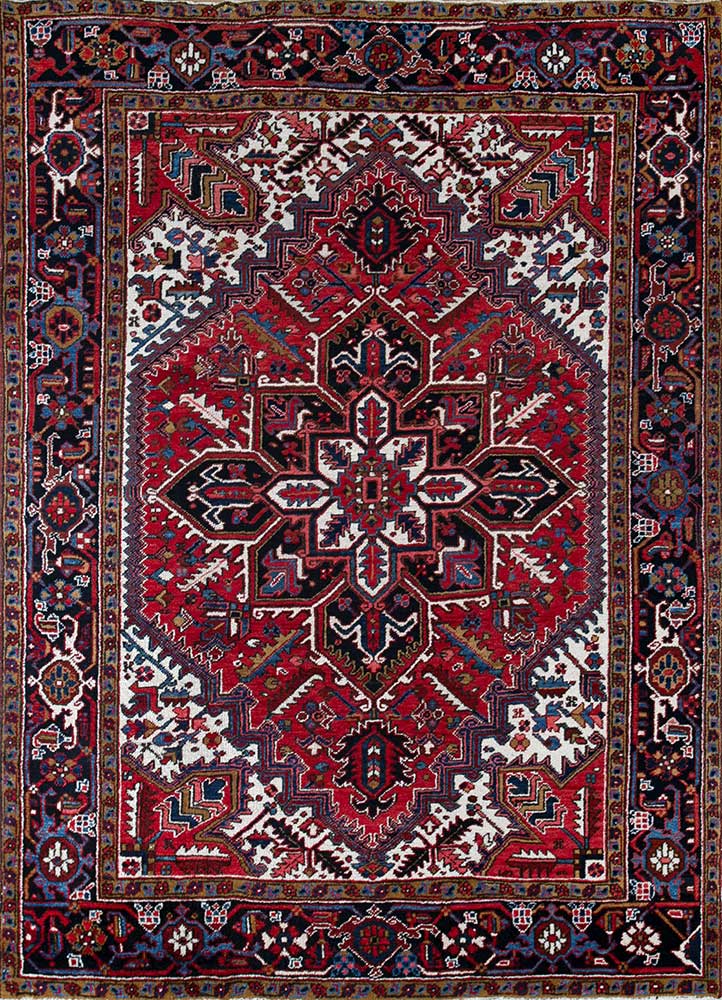 Vintage Red and Orange Hand Knotted Wool Rugs Pae4263 Jaipur Rugs USA