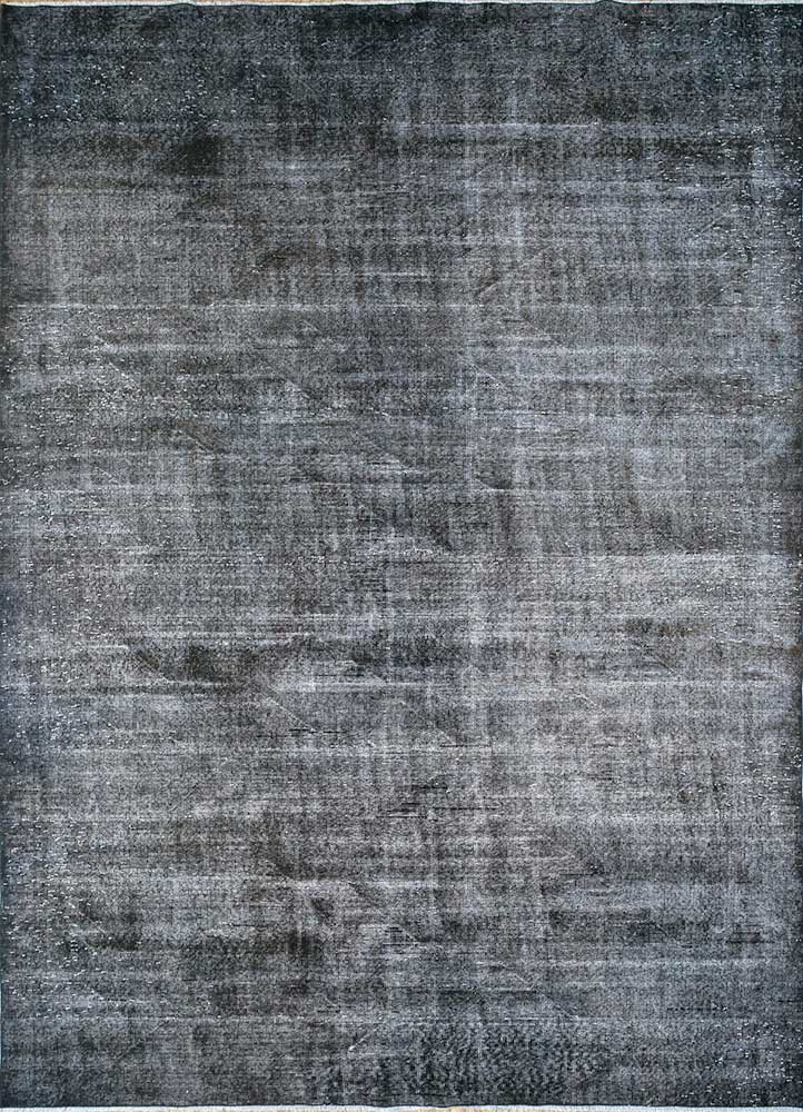 lacuna grey and black wool hand knotted Rug - HeadShot