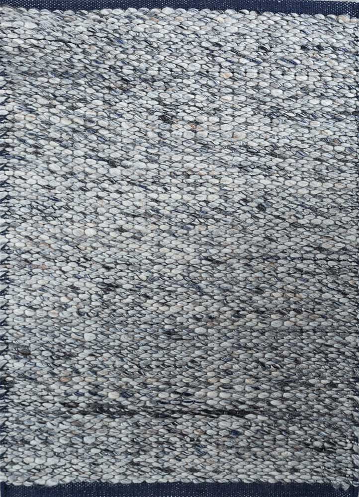 souk grey and black wool flat weaves Rug - HeadShot