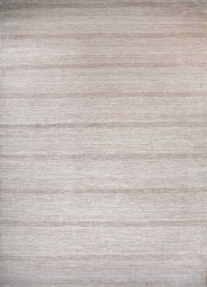 kairos beige and brown wool hand knotted Rug - HeadShot