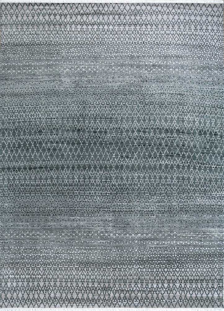 kairos grey and black wool hand knotted Rug - HeadShot